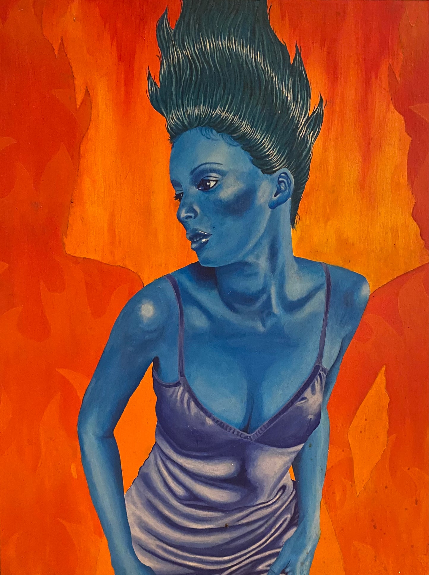 Inferno in blue