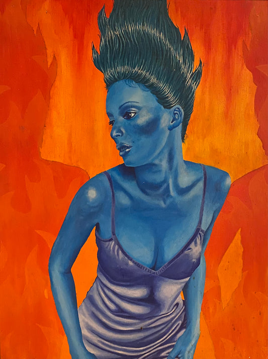Inferno in blue